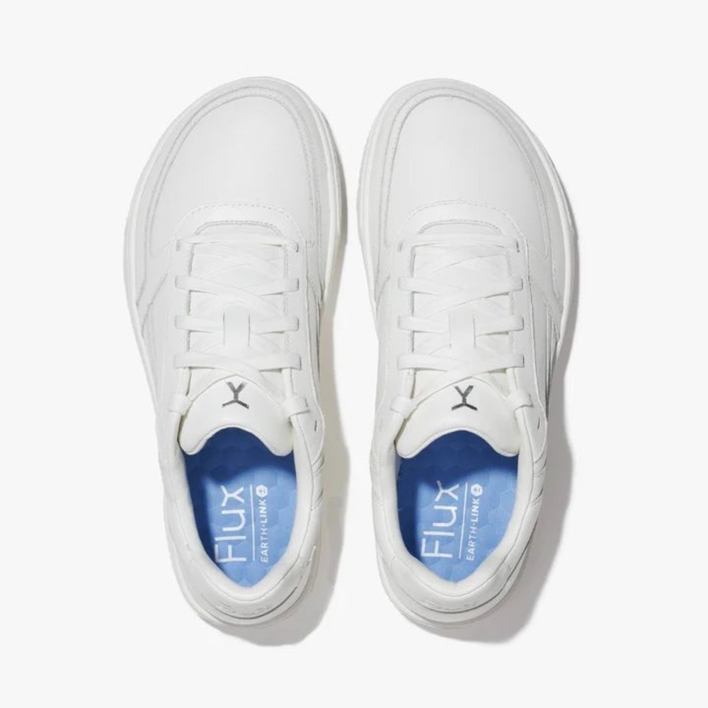 NWT Flux Footwear Adapt Leather White Sneakers Mens 9.5 Barefoot Wide Toe Shoes